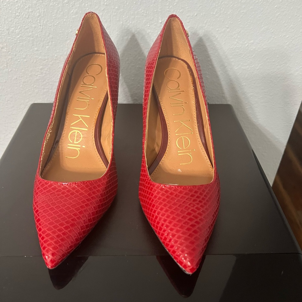 Calvin Klein Vibrant Red Heels